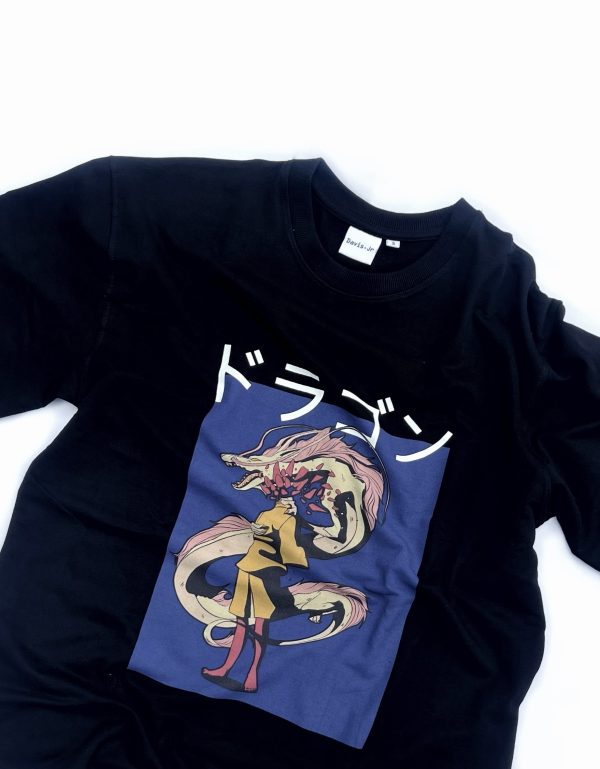 Oversized back printed T-shirt made from 220 GSM loop knit - Image 3