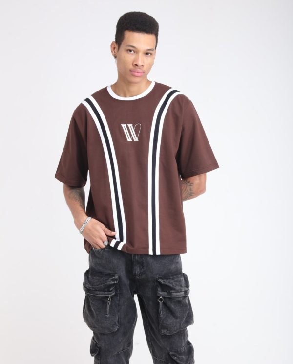 STRIPED BROWN TEE - Image 3