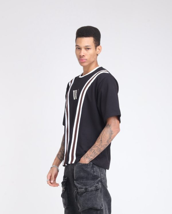 STRIPED BLACK TEE - Image 4