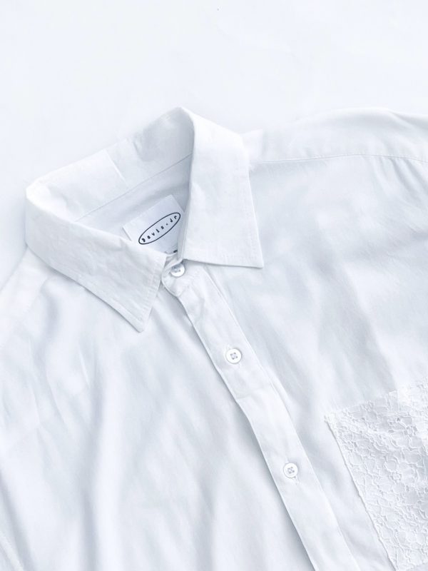 Patch Pocket Shirt – White - Image 2