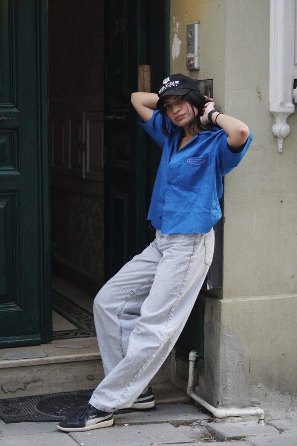 Blue Cropped Shirt - Image 5