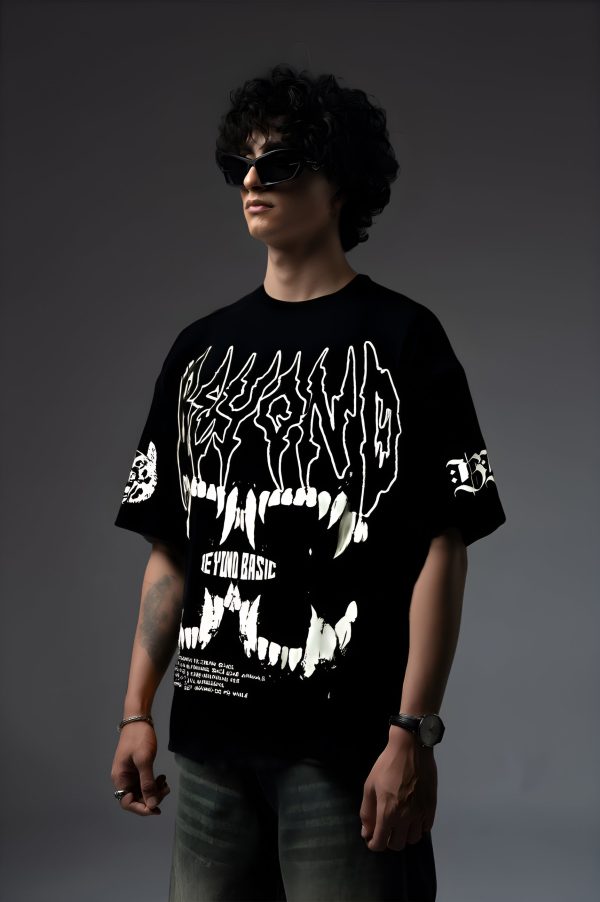 VENOM JAW BLACK OVERSIZED T SHIRT - Image 2