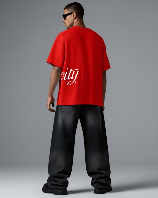 ARCOCITY RED OVERSIZED T SHIRT - Image 3