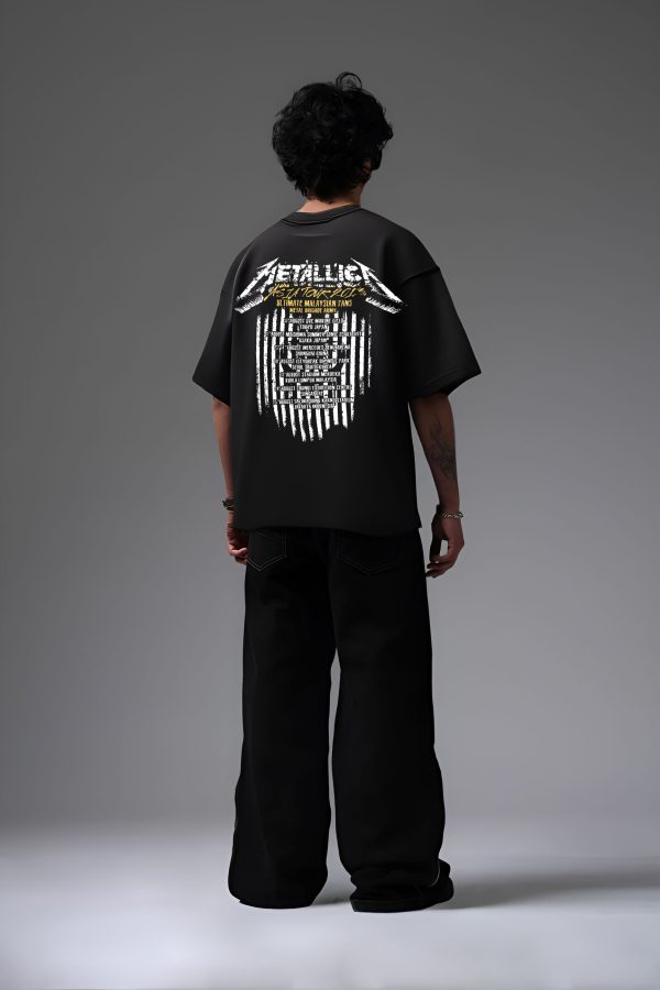 METTELICA BLACK OVERSIZED T SHIRT - Image 5