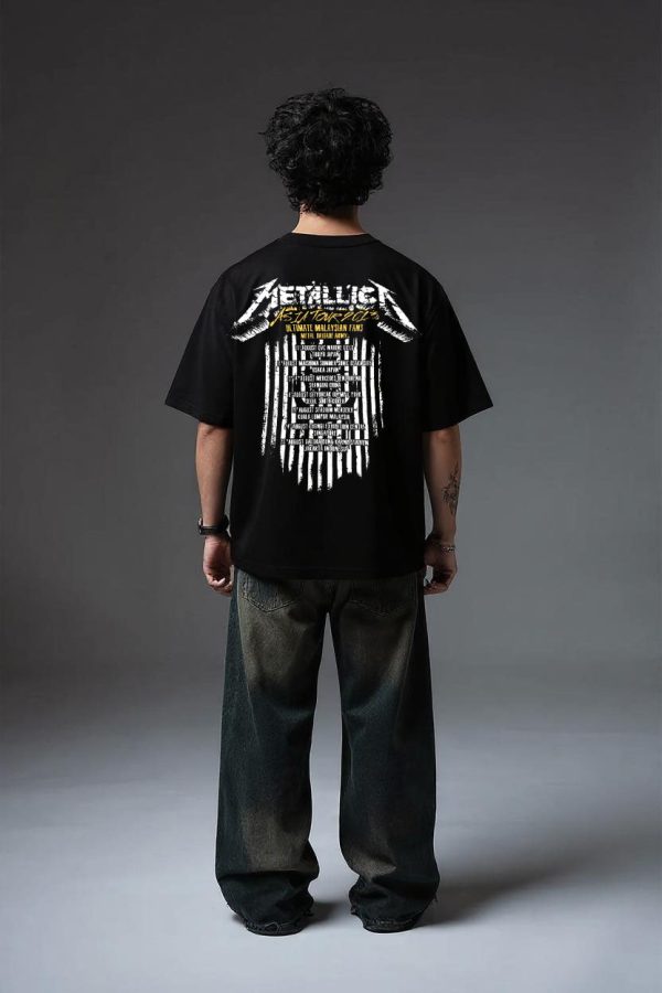 METTELICA BLACK OVERSIZED T SHIRT - Image 2