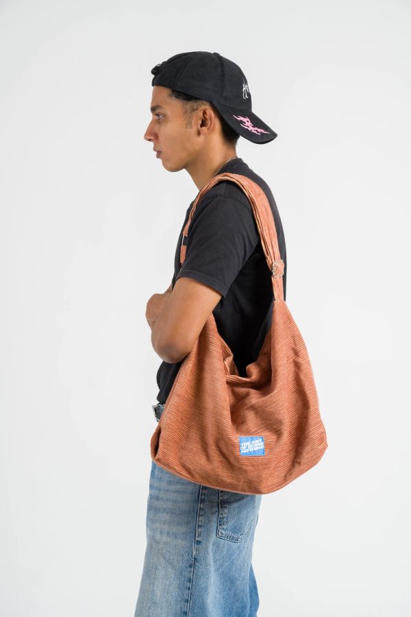 Corduroy Cross-Body Bag - Brown - Image 4