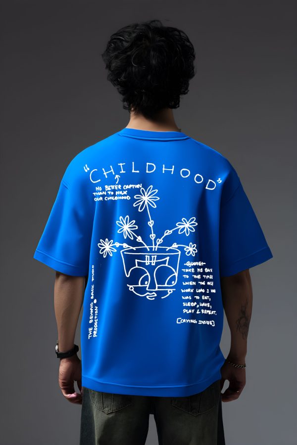 CHILDHOOD BLUE OVERSIZED TSHIRT - Image 4