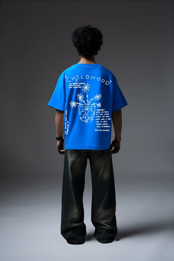 CHILDHOOD BLUE OVERSIZED TSHIRT - Image 3