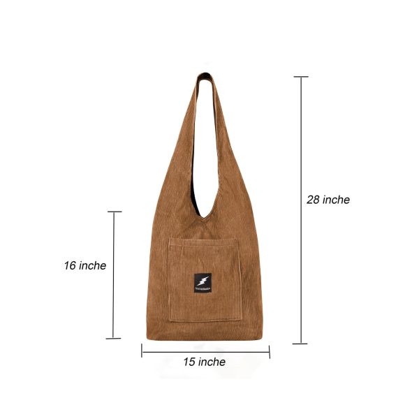 Coco brown Corduroy hobo Bag - Image 2