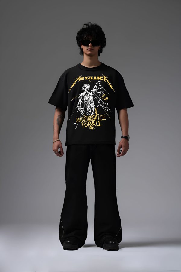METTELICA BLACK OVERSIZED T SHIRT - Image 6