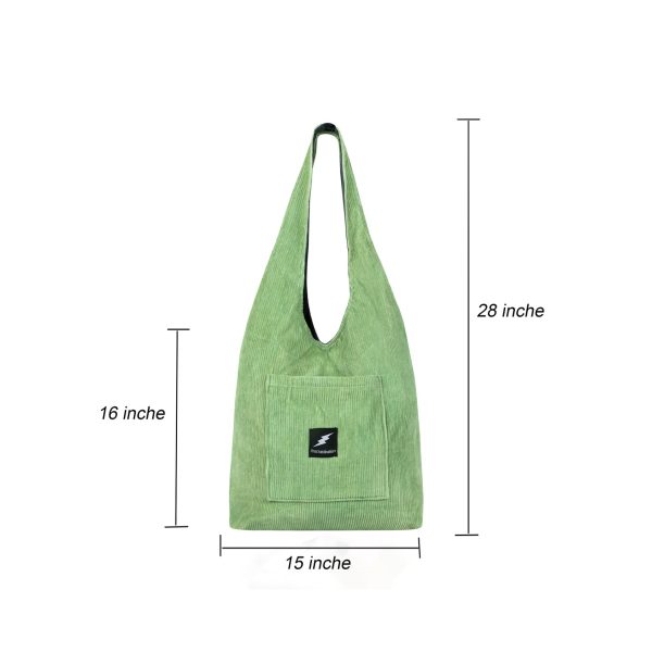 Matcha Green Corduroy Hobo Bag - Image 2