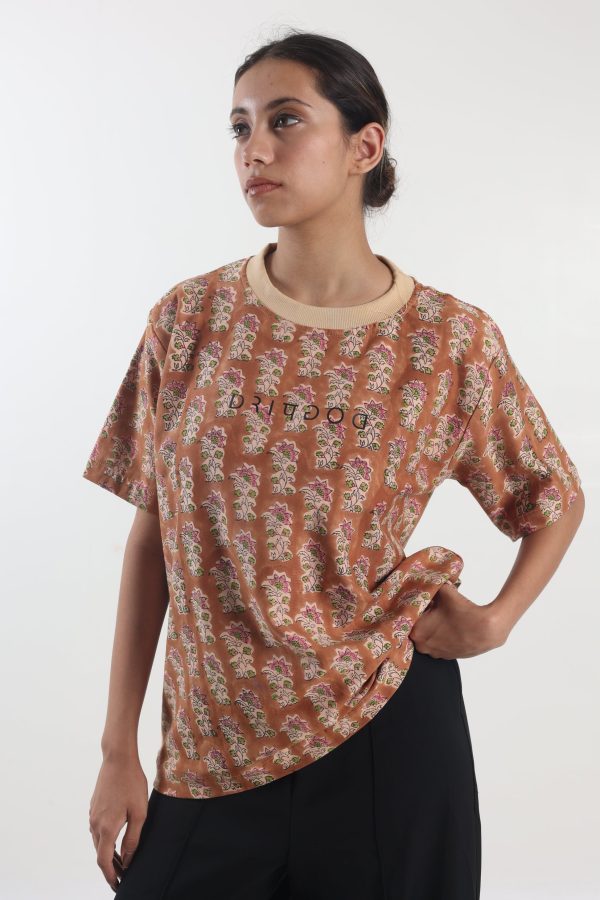 KHAKI BLOCK PRINTED - Tshirt - Image 3