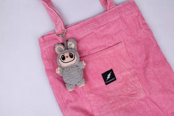 Corduroy Tote Bag Pink - Image 3