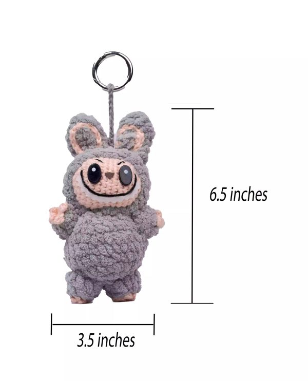 Crochet Labubu Doll - Sesame Bean - Image 3