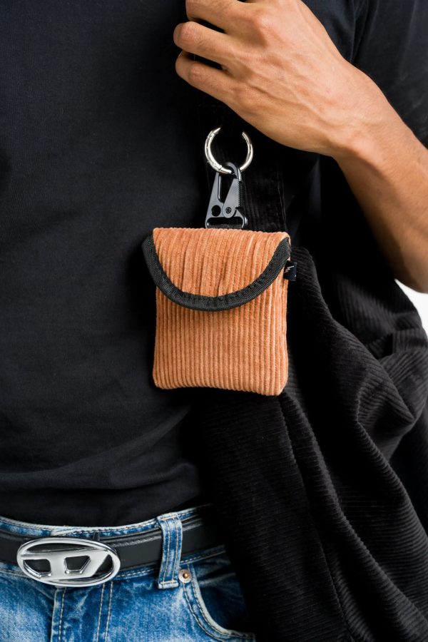 Corduroy Cross-Body Bag - Black - Image 5