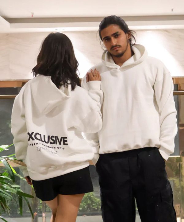 Oversized Hoodie- White Exclusive - Image 2